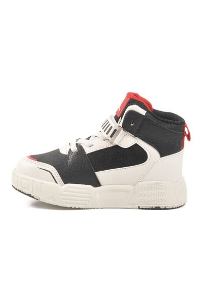 AYK'S Black-Red Ankle Length Kids Sneaker King Long Cool P