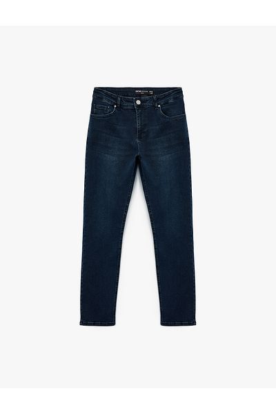 Koton Pantaloni slim din bumbac cu talie normală - Brad Jean