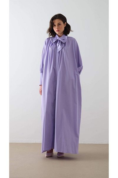 miha Hicran Önal Poplin Shirt Dress Lilac