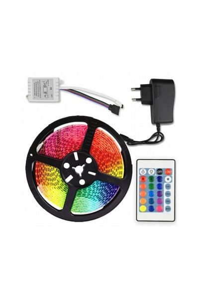 Autodiag Kit banda led RGB cu telecomanda, 5m, 270 de leduri, rezistent la apa Multicolor