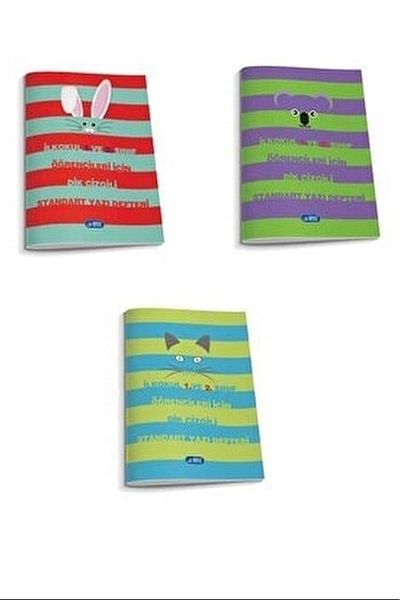 PRATİKOBA Hope A4 40 Sheets U-Deep Beautiful Writing Pad Upright Standard 12 Pcs
