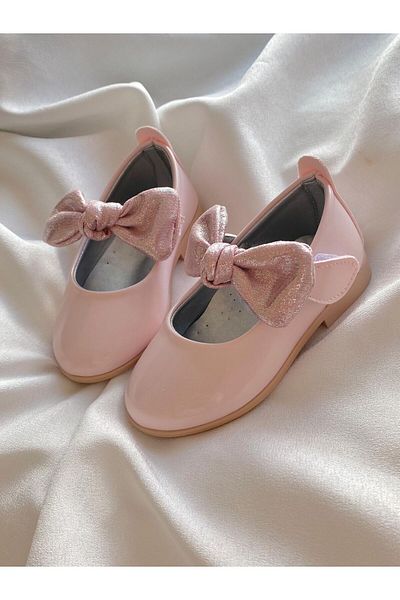 Görkem bebe ayakkabı ve tekstil Girl's Ballet Flats with Cirt and Bow