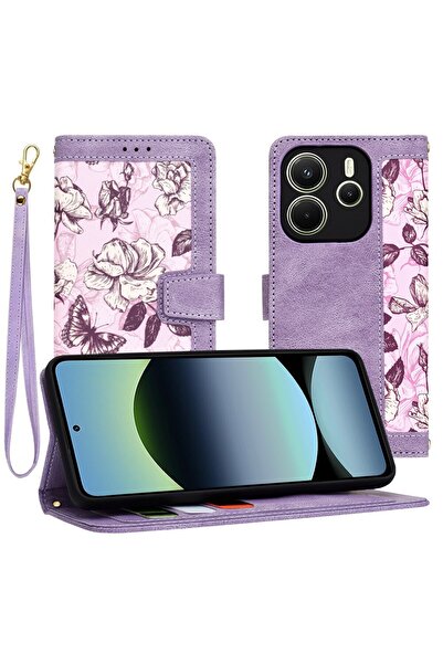 Modo Husa pentru Xiaomi Redmi Note 14 4G, M63, Piele ecologica, Mysterious Purple