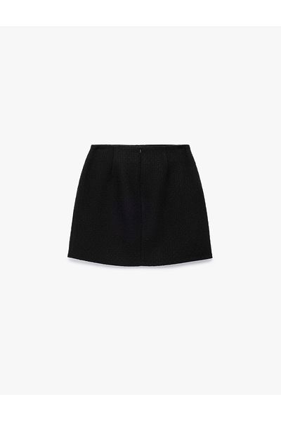 Koton Slim Fit A-Line Tweed Mini Skirt