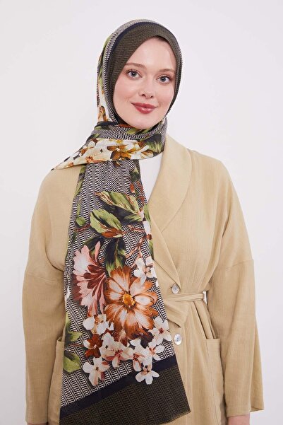 Levidor Yeşil Zigzag Pamuklu Şal