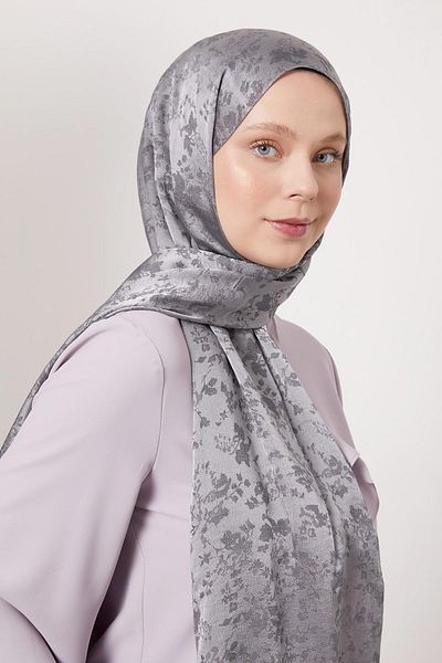 Levidor Smoked Flower Pattern Italian Jacquard Shawl