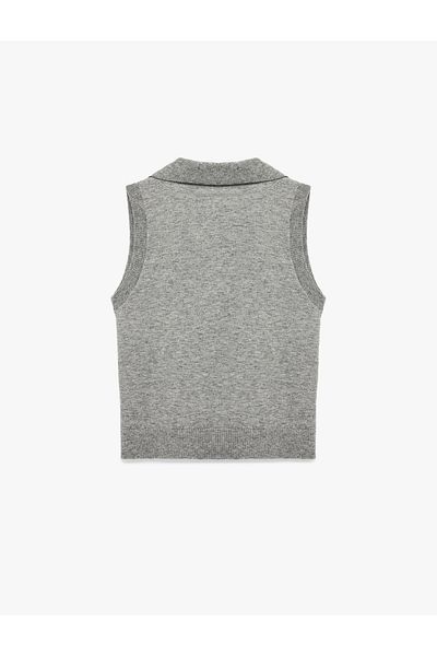 Koton Sleeveless Polo Neck Knitwear Sweater