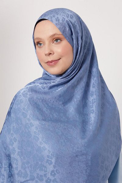 Levidor Ιταλικό σάλι ζακάρ με μοτίβο Indigo Leopard