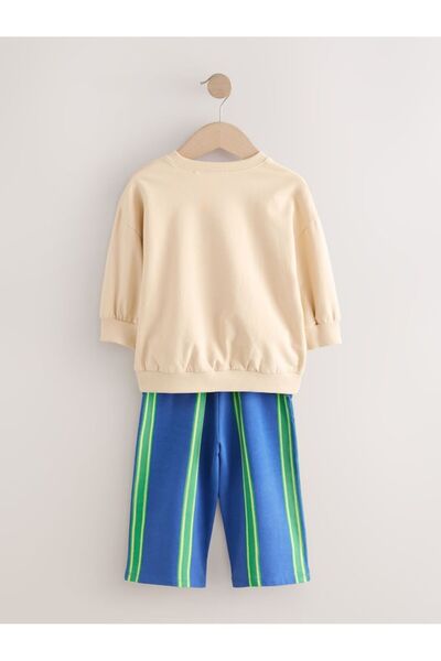 Next Baby Cotton Cream Fruit Pattern Long Sleeve Bottom Top Set