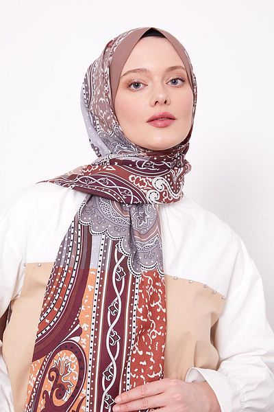 Levidor Coffee Authentic Pattern Love Shawl