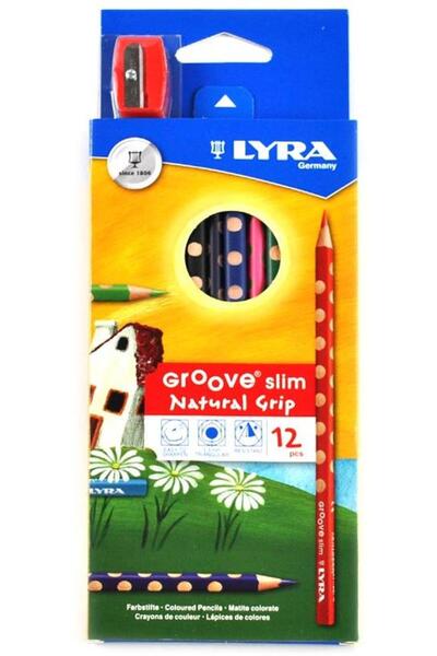 Arhi Design Creion color Lyra Groove slim 12 bucati/cutie, cu