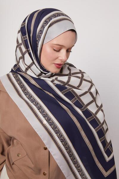 Levidor Beige Striped Foil Pattern Love Shawl