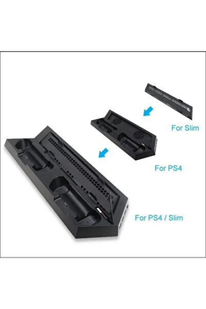 loonceteknoloji Ps4 FAT/Ps4 Slim/Ps4 PRO Uyumlu Soğutucu Fan Joystick Şarj Dikey Stand