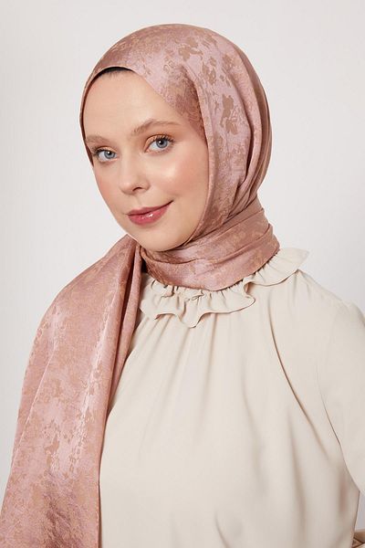 Levidor Pink Flower Pattern Italian Jacquard Shawl
