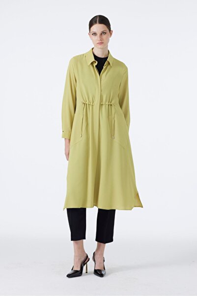 Zühre Shirt Collar Pocket Detailed Long Acid Wear Out Gc-0062