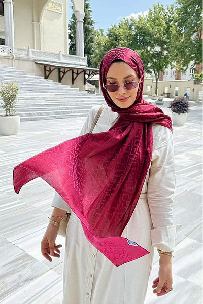 Levidor Șal italian din jacquard cu model Plum L