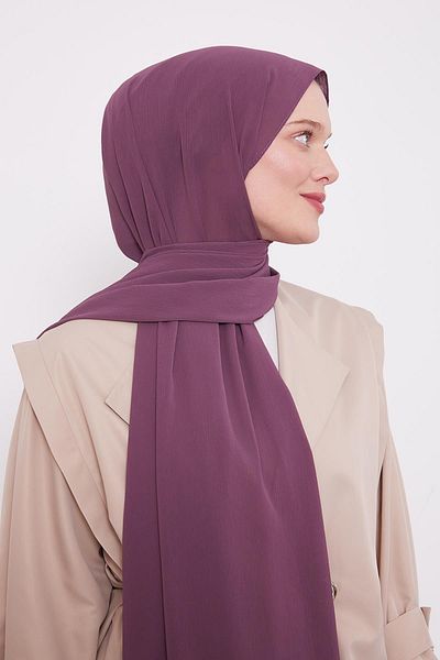 Levidor Purple Crinkle Plain Shawl
