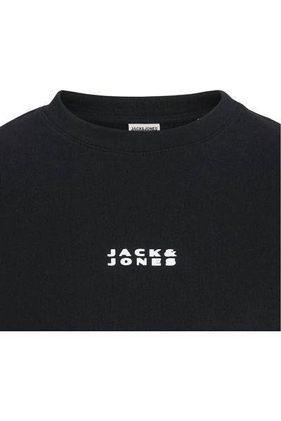 Jack & Jones Μπλούζα JACK & JONES Costance με κουκούλα και στάμπα PLS - 12289125-Μαύρο