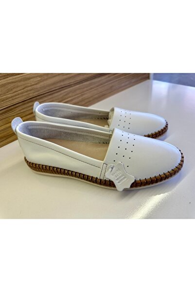 MRVshoes Kadın Günlük Ayakkabı Beyaz Hakiki Deri Casual
