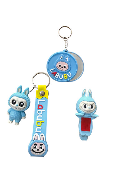 Buki'nin Atölyesi مجموعة لابوبو مكونة من 3 قطع (سلسلة مفاتيح للأطفال مقاس 6 س...