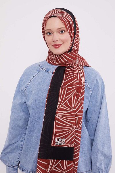 Levidor Burgundy Tropical Cotton Shawl