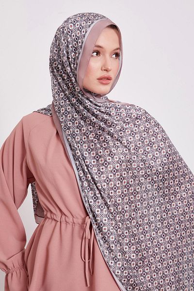 Levidor Powder Square Pattern Indian Silk Shawl