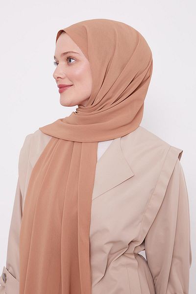Levidor Camel Crinkle Plain Shawl