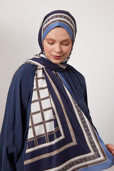 Levidor Indigo Leaf Pattern Love Shawl