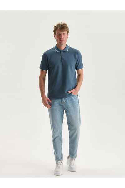 LC Waikiki Quality Parts from Celebi Store |   Polo Neck Men's Textured T-Shirt