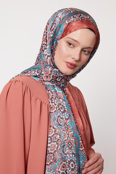Levidor Tile Tie Dye Pattern Indian Silk Shawl