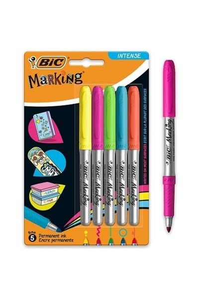 Bic Marker Permanent Marking Intense 5 culori/set