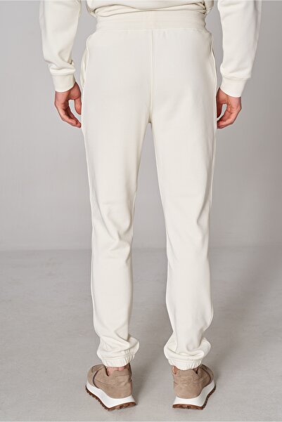 SPORTEMPT Organic Cotton Men's Jogger Sweatpants - Ecru