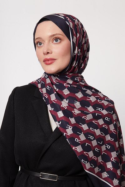 Levidor Burgundy Honeycomb Pattern Love Shawl