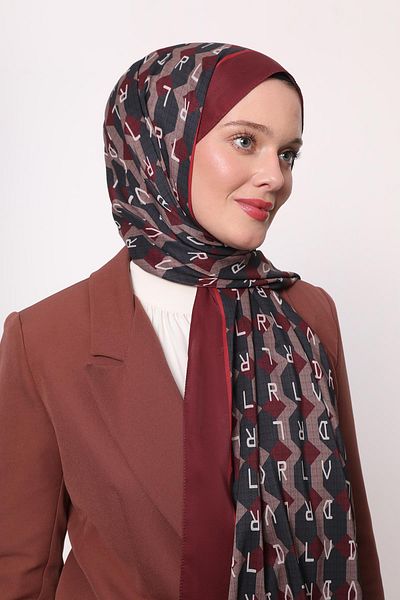 Levidor Plum Honeycomb Pattern Love Shawl