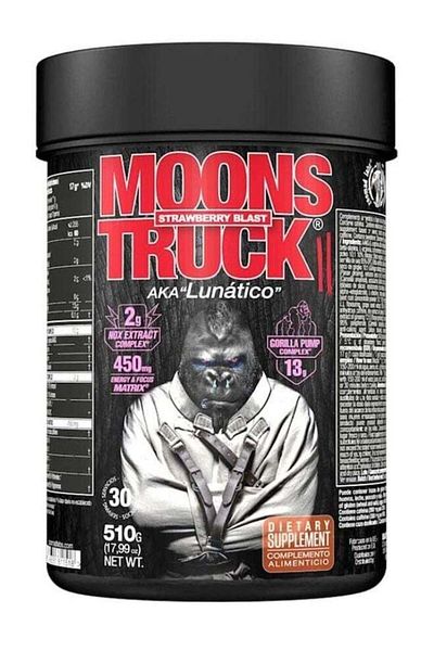 ZOOMAD LABS Moonstruck II Zero - Stimulant-Free Pre-Workout Powder, Strawberry Blast, 540g
