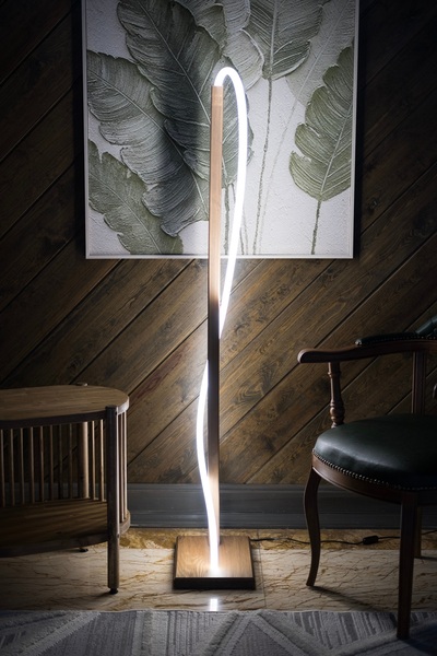 woodbaba Lathe Koyu Ceviz Masif Ahşap Lambader 150 cm | Rustik Otantik Tasarım