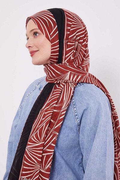 Levidor Burgundy Tropical Cotton Shawl