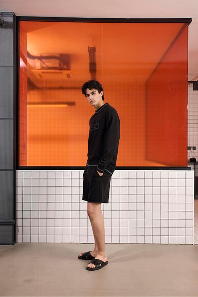 GMG FIRENZE Istanbul Pocket Design Men's Shorts with Elastic Waist and Stripe Detail