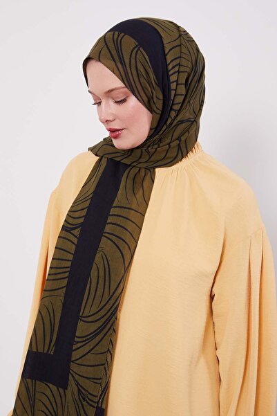 Levidor K.Yeşil Tropikal Pamuklu Şal