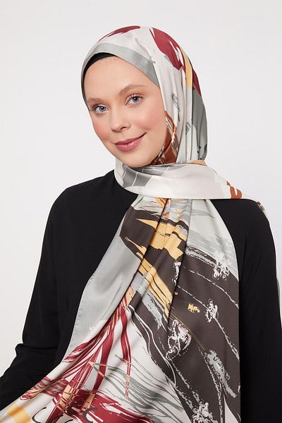 Levidor Beige Drawing Pattern Twill Shawl
