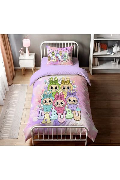 hediyechy Gift Duvet Cover Lababu Themed 3D Digital Printed Single Duvet Cover Set