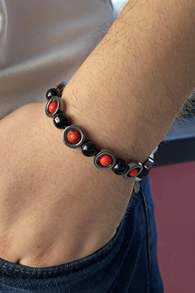 Mutenaura Stylish Men's Bracelet with Bead Detail