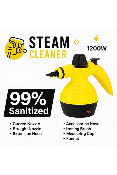 TSUMAB Handheld Steam Cleaner 1200W – Multi-Purpose Sanitizing & Cleaning Device