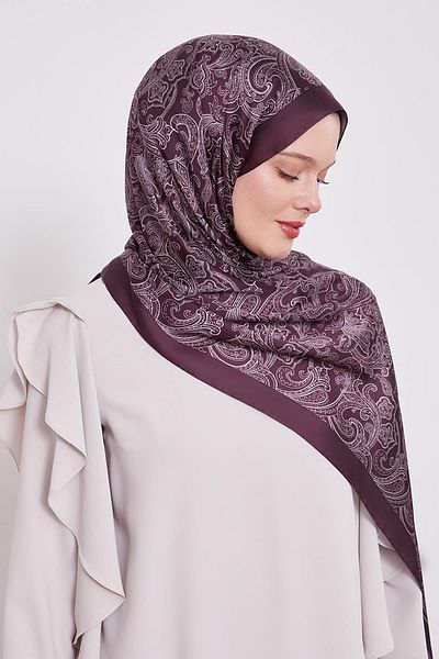Levidor Plum Pastel Tone Indian Silk Shawl