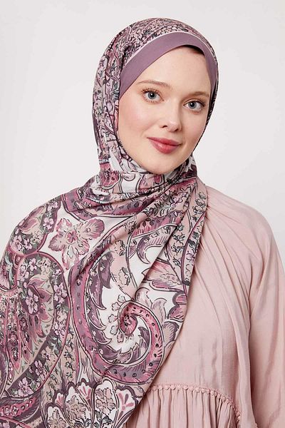Levidor Lilac Abstract Flower Pattern Love Shawl