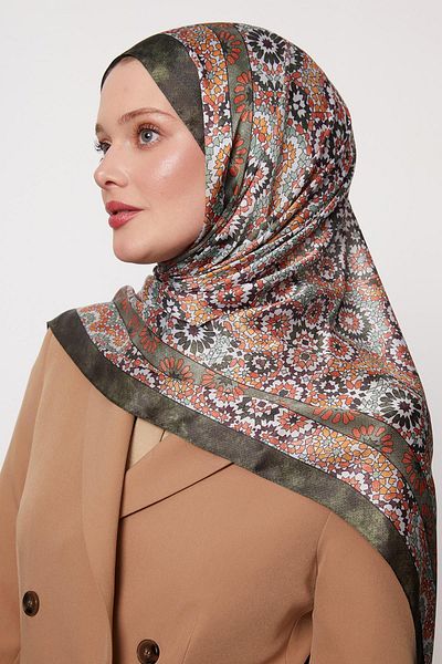 Levidor Green Tie Dye Pattern Indian Silk Shawl