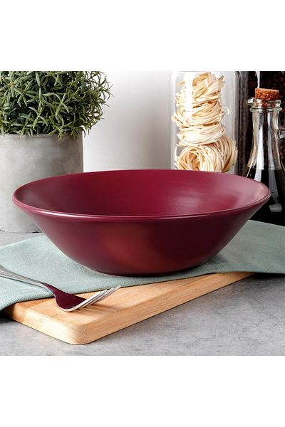 shumee Burgundy ceramic salad bowl, SOHO, 23.5 cm, 1.1 l
