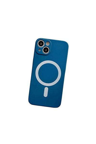 SOHO Carcasă MagSafe pentru Apple iPhone 12, silicon, protecție cameră, magnetică, încărcare wireless, albastră