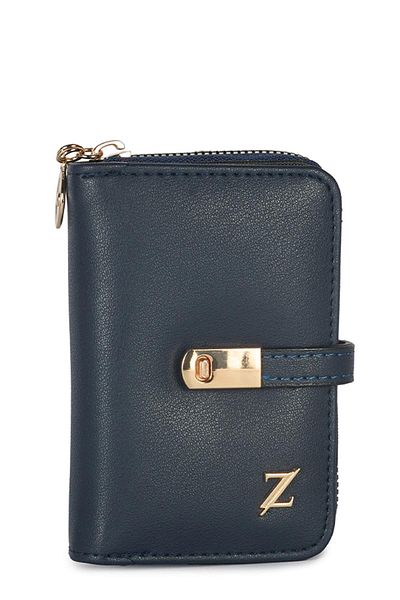 Zühre Zippered Navy Blue Mini Wallet Zc025