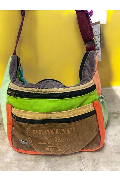 Old Cotton Quality Vintage Antique Casual Travel School Messenger Bag 28 cm X 26 cm
